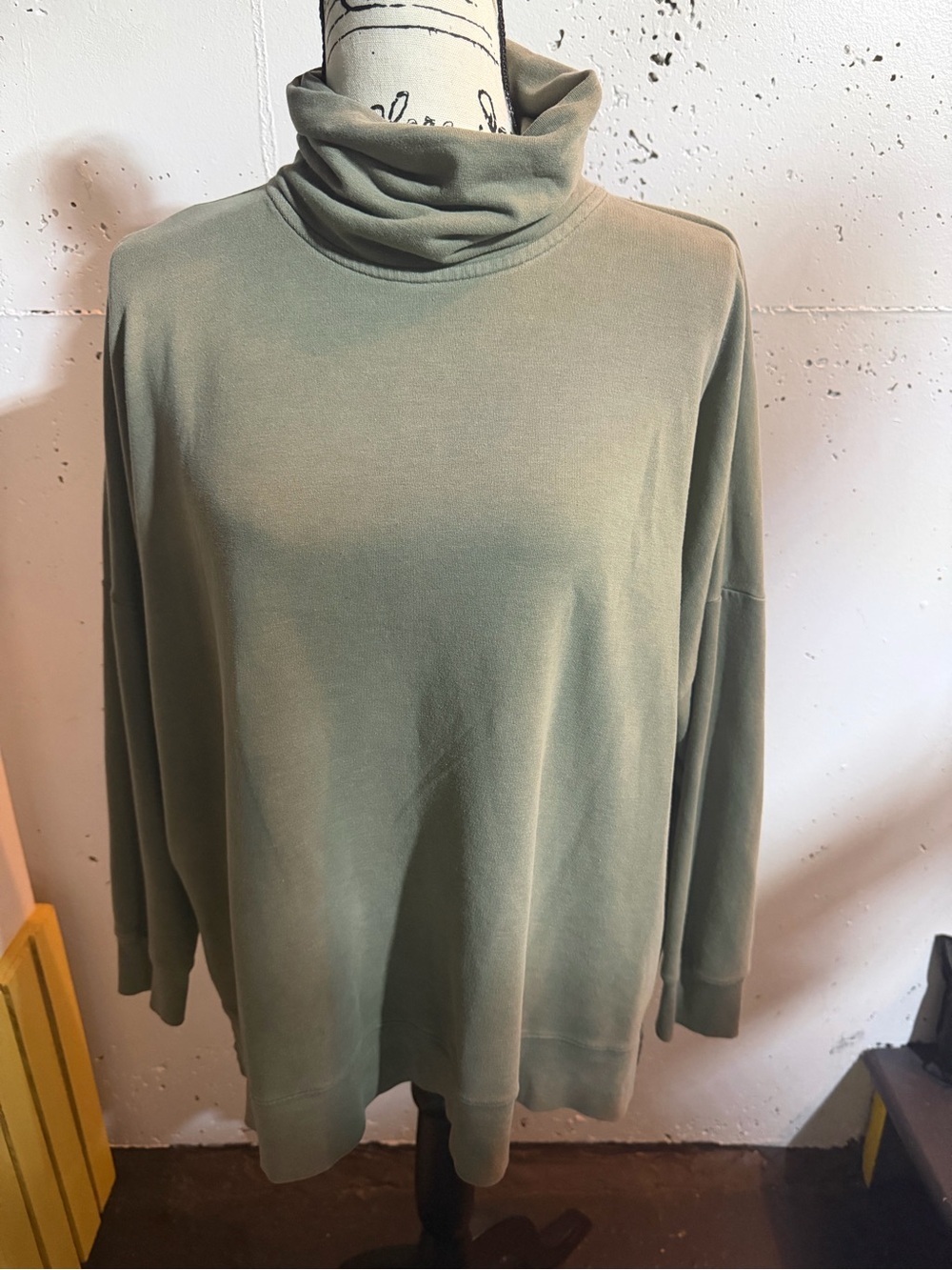 PINK Victoria's Secret Olive Green Turtleneck Sweatshirt